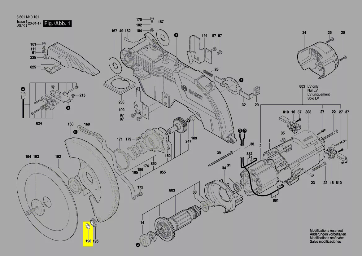 circlip réf. 1 609 B00 458 Bosch